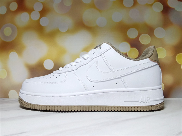 Men's Air Force 1 Low White/Brown Shoes 0262